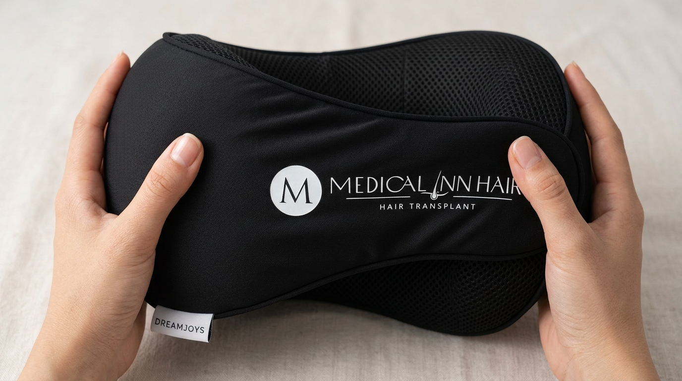 Ergonomisches Nackenkissen nach Haartransplantation