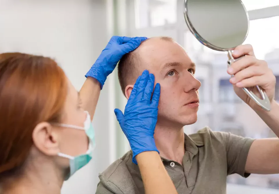 Akne nach einer Haartransplantation